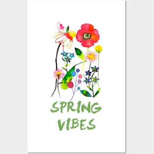 Happy Spring Flowers - spring vibes Posters and Art